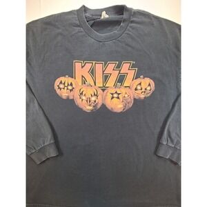 Alstyle Apparel & Activewear KISS Halloween T-Shirt Men 2XL Black Jack O Lantern